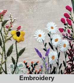 Embroidery on Bags — custom embroidered jute and cotton bags from Vadalo Ventures