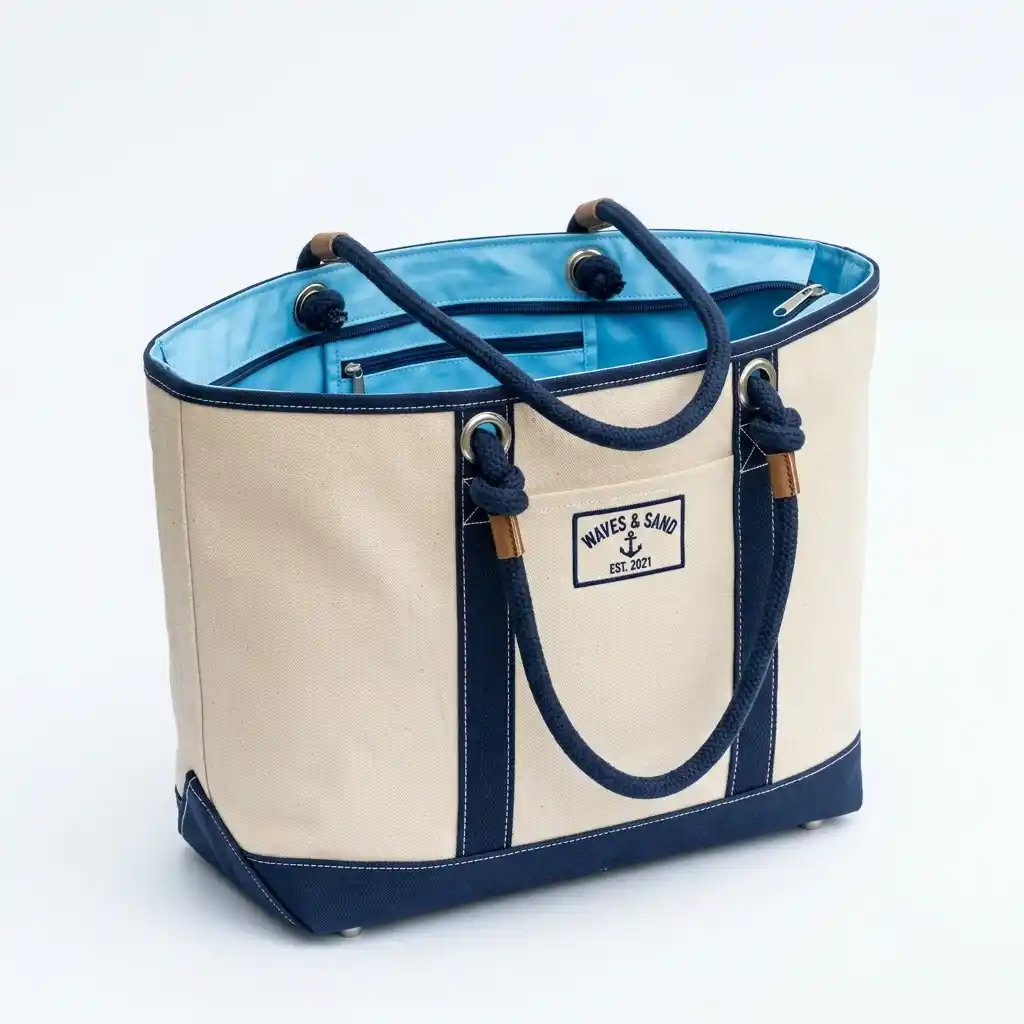 Beach Bags Manufacturer India — custom jute and canvas beach bags from Vadalo Ventures