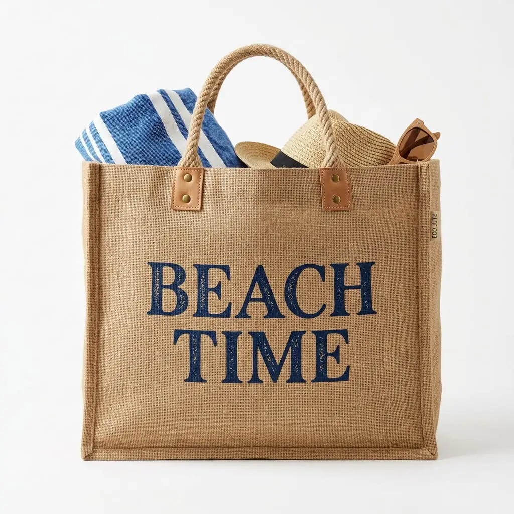 Beach Bags Manufacturer India — custom jute and canvas beach bags from Vadalo Ventures