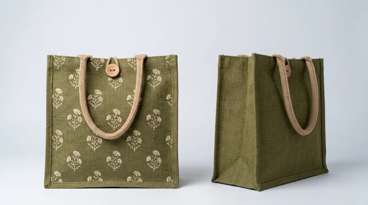 Laminated Jute Bags Manufacturer India — PP laminated jute bags from Vadalo Ventures
